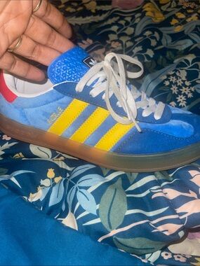 Adidas Gazelle Men’s Blue & Yellow Suede Sneakers